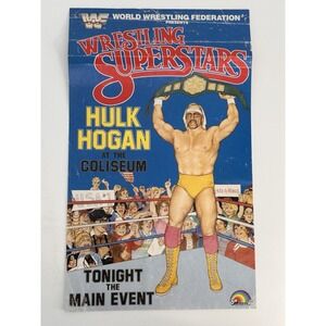 Vintage 1985 LJN Wrestling Superstars Hulk Hogan WWF WWE Toy Poster